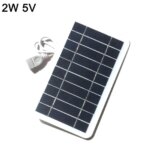 Portable Solar Panel Charger 5V 2W Solar Plate With USB Output, For Safely Charging Power Banks Phones During Outdoor Camping