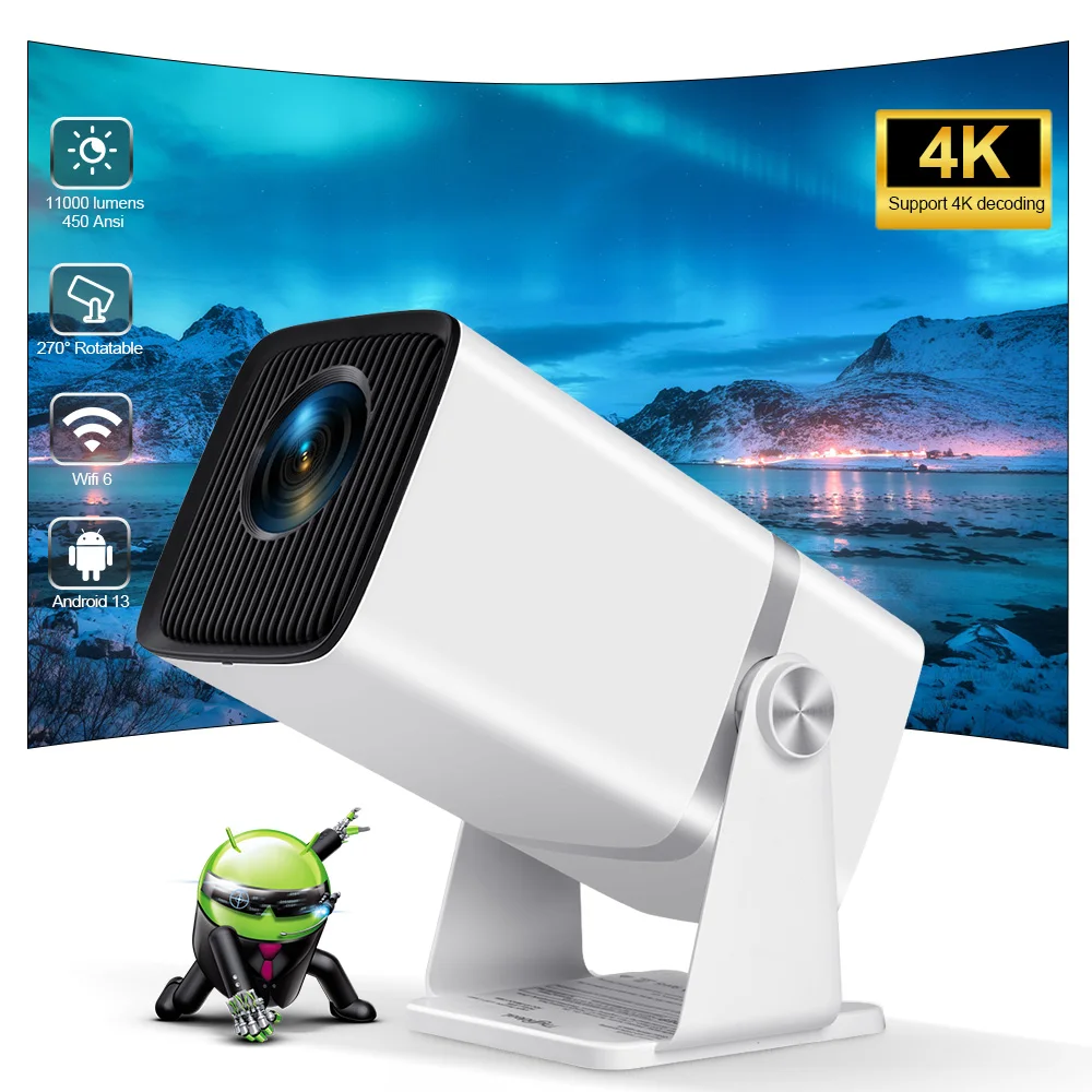 TD80W Mini Projector Full HD 1080P 4K Android Projetor For Movies 5G WiFi 3D Smart Tv Video Home Theater Portable Beam PK HY320