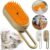 3 in 1 Cat Steam Brush One Touch Spray Pet Hair Removal Tool 360° Rotating Handle Silicone Multifunctional Massage Comb